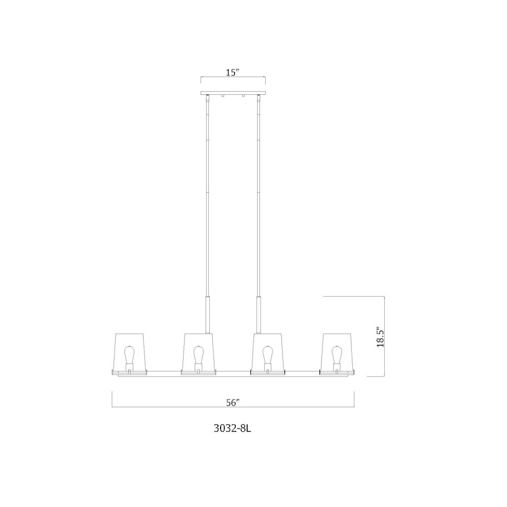 Z-Lite 8 Light Linear Chandelier