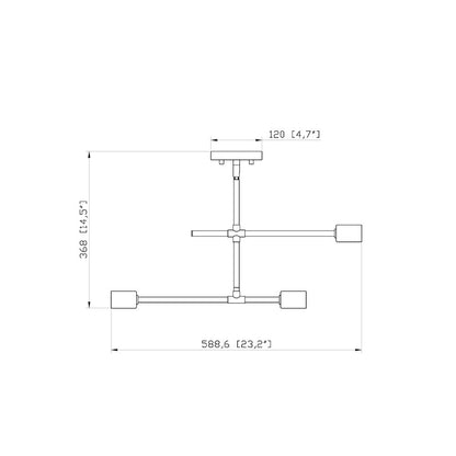 Z-Lite 3 Light Semi Flush Mount