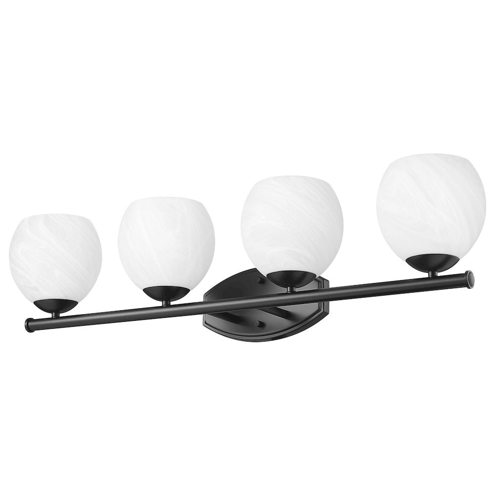 Z-Lite 4 Light Vanity, Matte Black