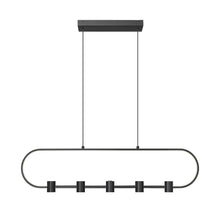 Z-Lite 5 Light Linear Chandelier, Matte Black
