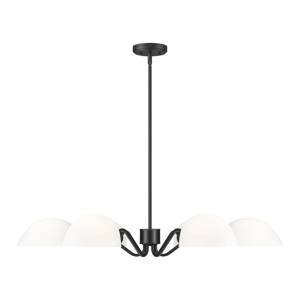 Z-Lite 6 Light Chandelier, Matte Black