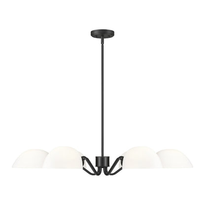 Z-Lite 6 Light Chandelier, Matte Black