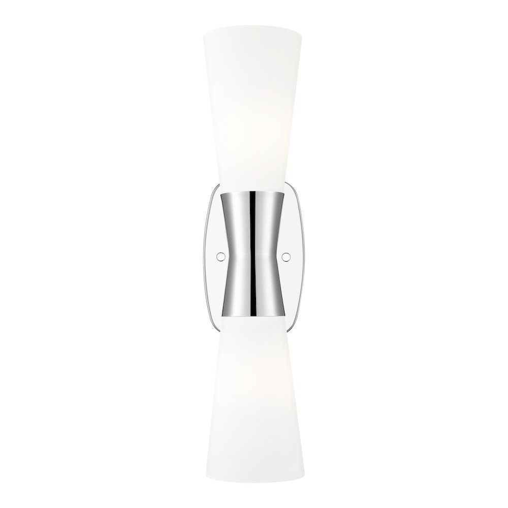Z-Lite 2 Light Wall Sconce, Polished Nickel