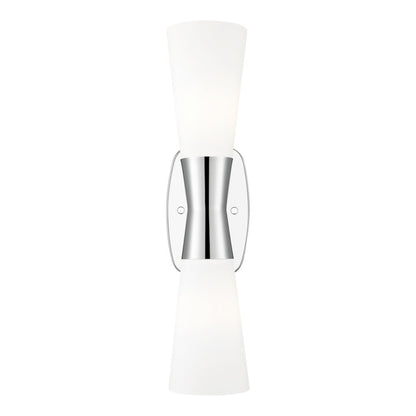 Z-Lite 2 Light Wall Sconce, Polished Nickel
