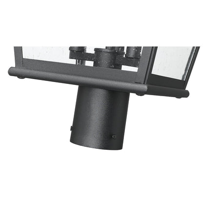 Z-Lite 3 Light Outdoor Post Mount Fixture, Sand Black