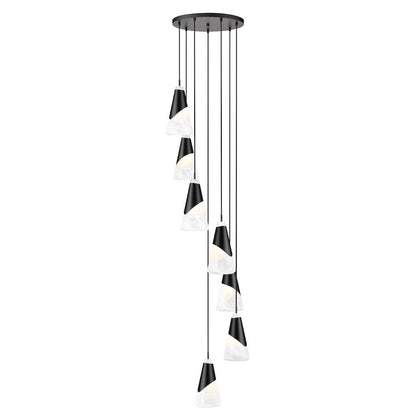 Z-Lite Aimie 7 Light Chandelier, Matte Black