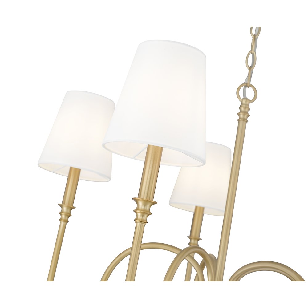 Z-Lite 5 Light Chandelier, Rubbed Brass