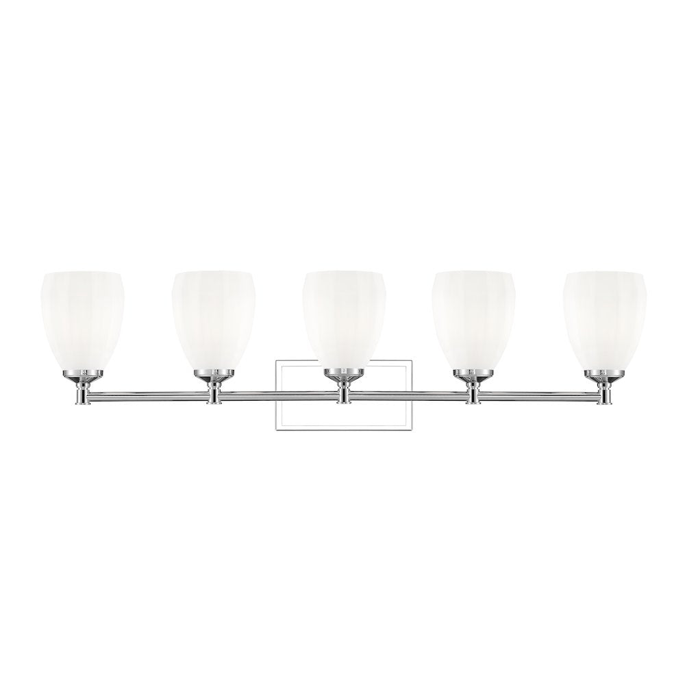 Z-Lite Oren 5 Light Vanity in Chrome  color, Steel frame