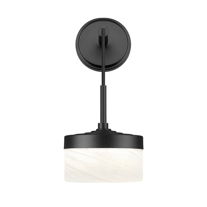 Z-Lite 1 Light Wall Sconce, Matte Black
