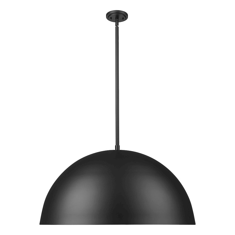 Z-Lite 3 Light Pendant, Matte Black