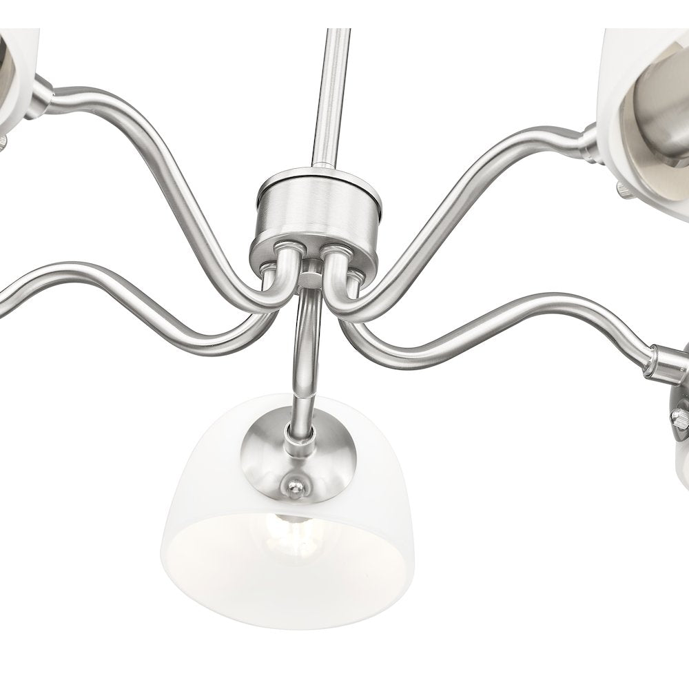 Z-Lite 5 Light Chandelier, Brushed Nickel