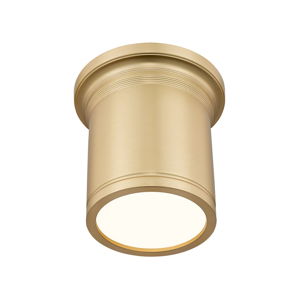 Z-Lite 1 Light Flush Mount, Modern Gold