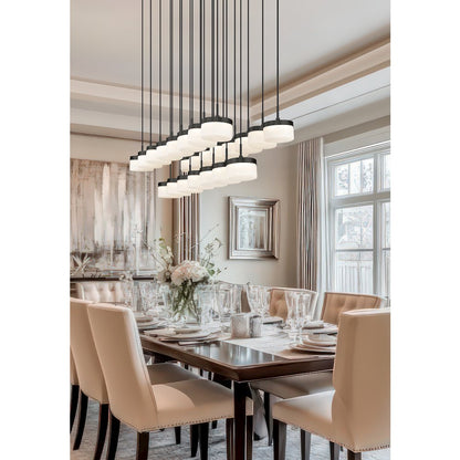 Z-Lite 23 Light Linear Chandelier, Matte Black