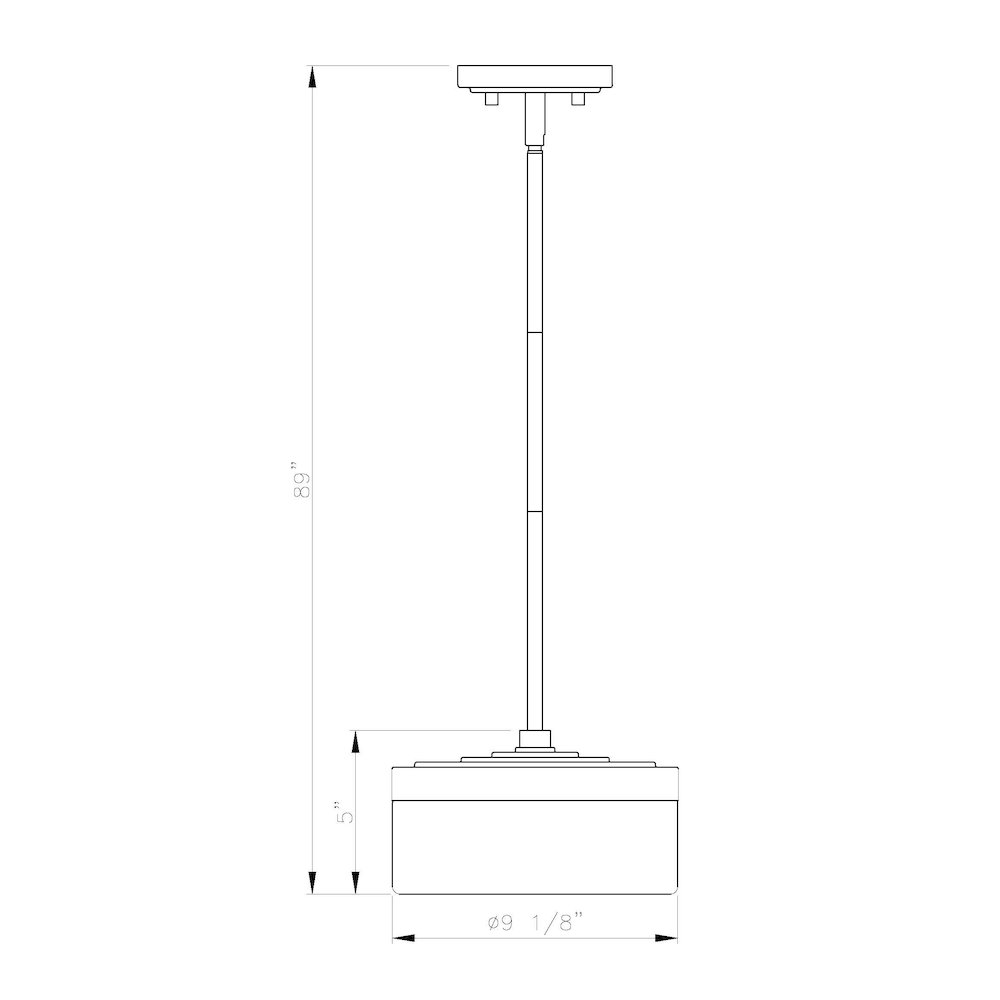 Z-Lite 1 Light Pendant, Matte Black