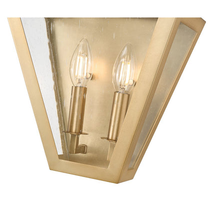 Z-Lite 2 Light Wall Sconce, Rubbed Brass