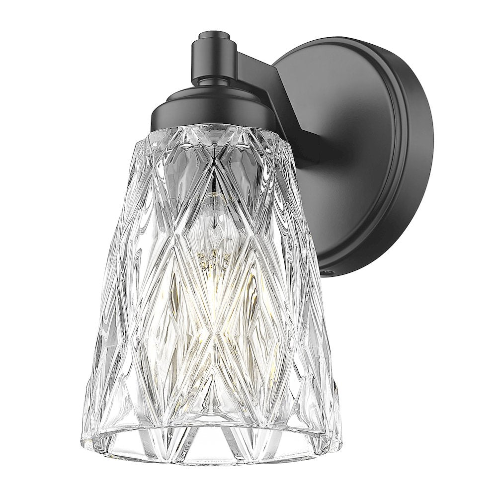 Z-Lite 1 Light Wall Sconce, Matte Black