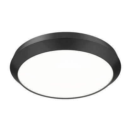 Z-Lite 1 Light Flush Mount, Matte Black