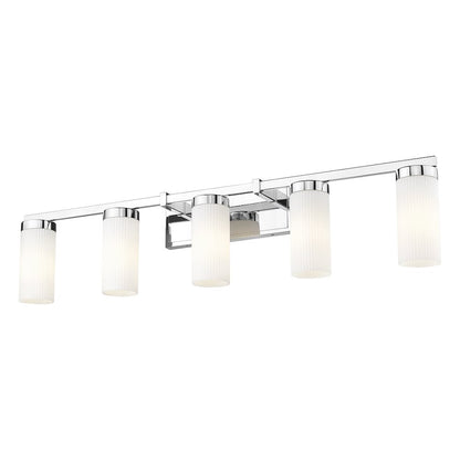 Z-Lite Danica 5 Light Vanity in Chrome color, Steel frame