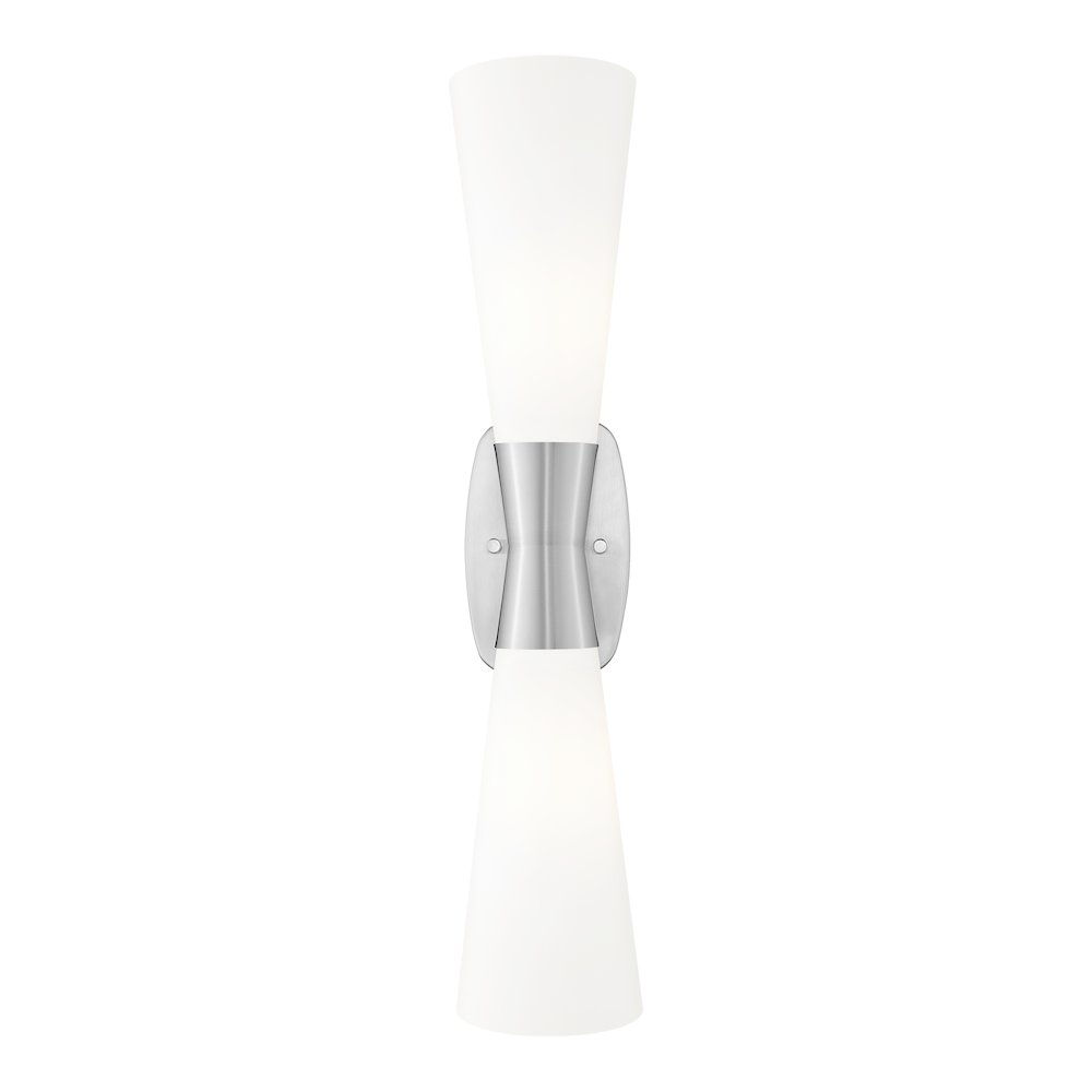 Z-Lite 2 Light Wall Sconce, Brushed Nickel