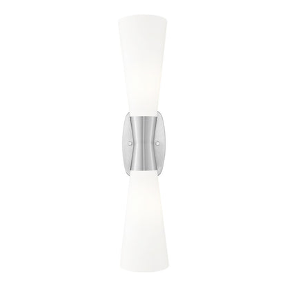 Z-Lite 2 Light Wall Sconce, Brushed Nickel
