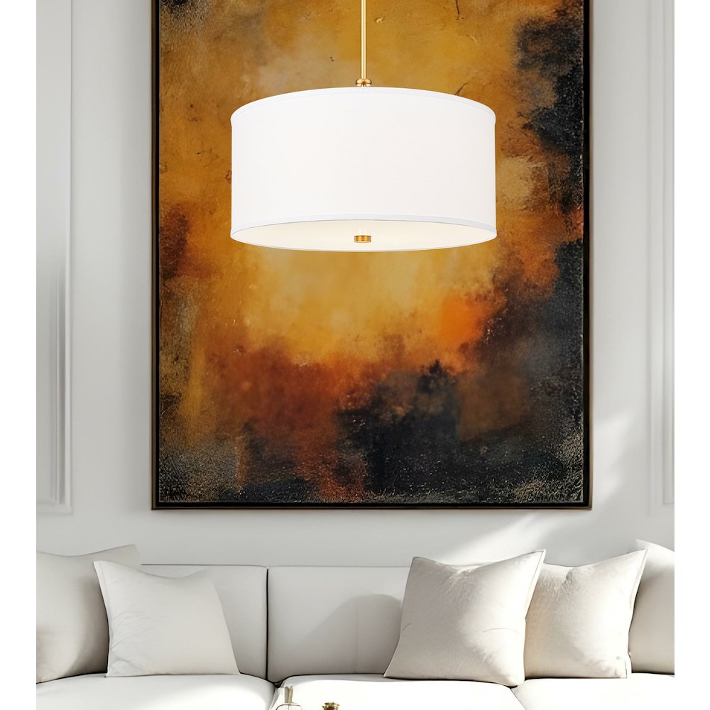 Z-Lite 1 Light Pendant, Modern Gold