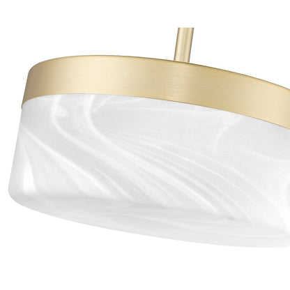 Z-Lite 1 Light Pendant, Modern Gold