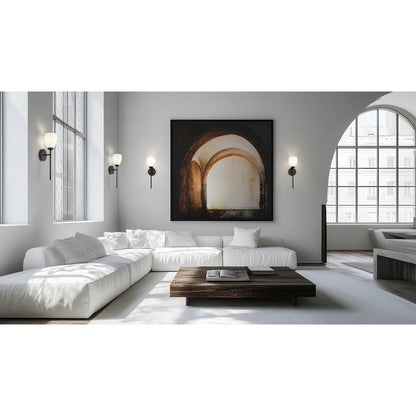 Z-Lite Oren 1 Light Wall Sconce in Matte Black color, Steel frame
