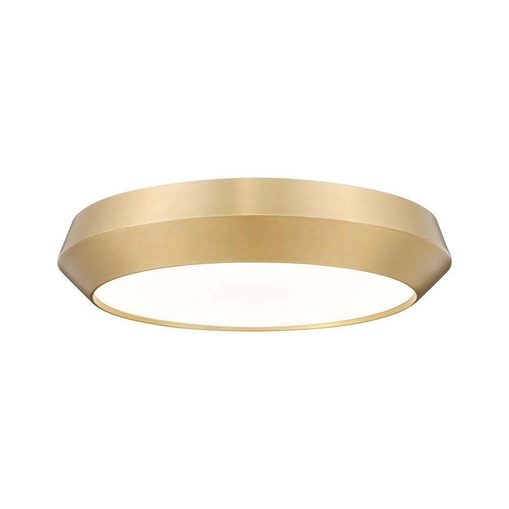 Z-Lite 1 Light Flush Mount, Modern Gold
