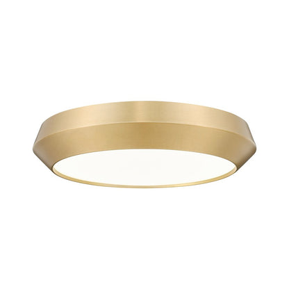 Z-Lite 1 Light Flush Mount, Modern Gold