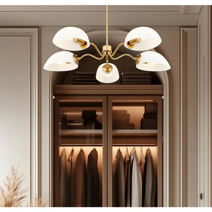 Z-Lite 5 Light Chandelier, Modern Gold