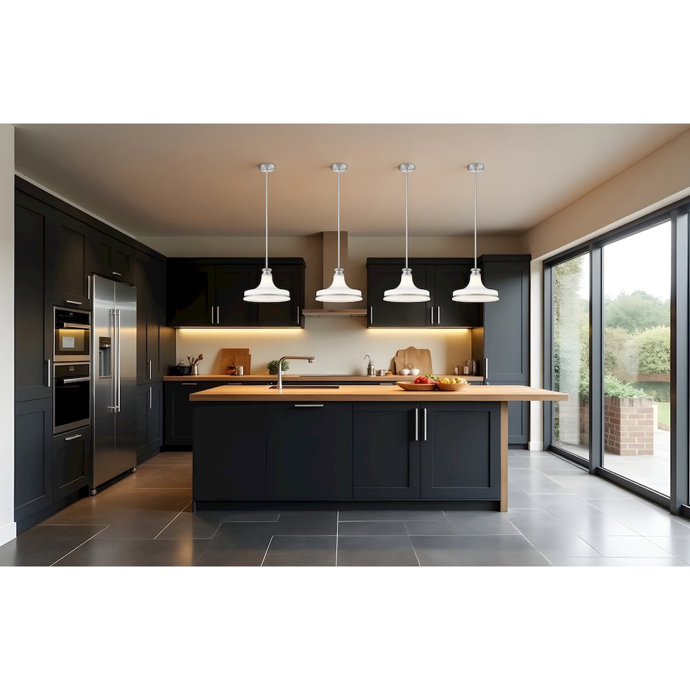 Z-Lite 1 Light Pendant, Brushed Nickel