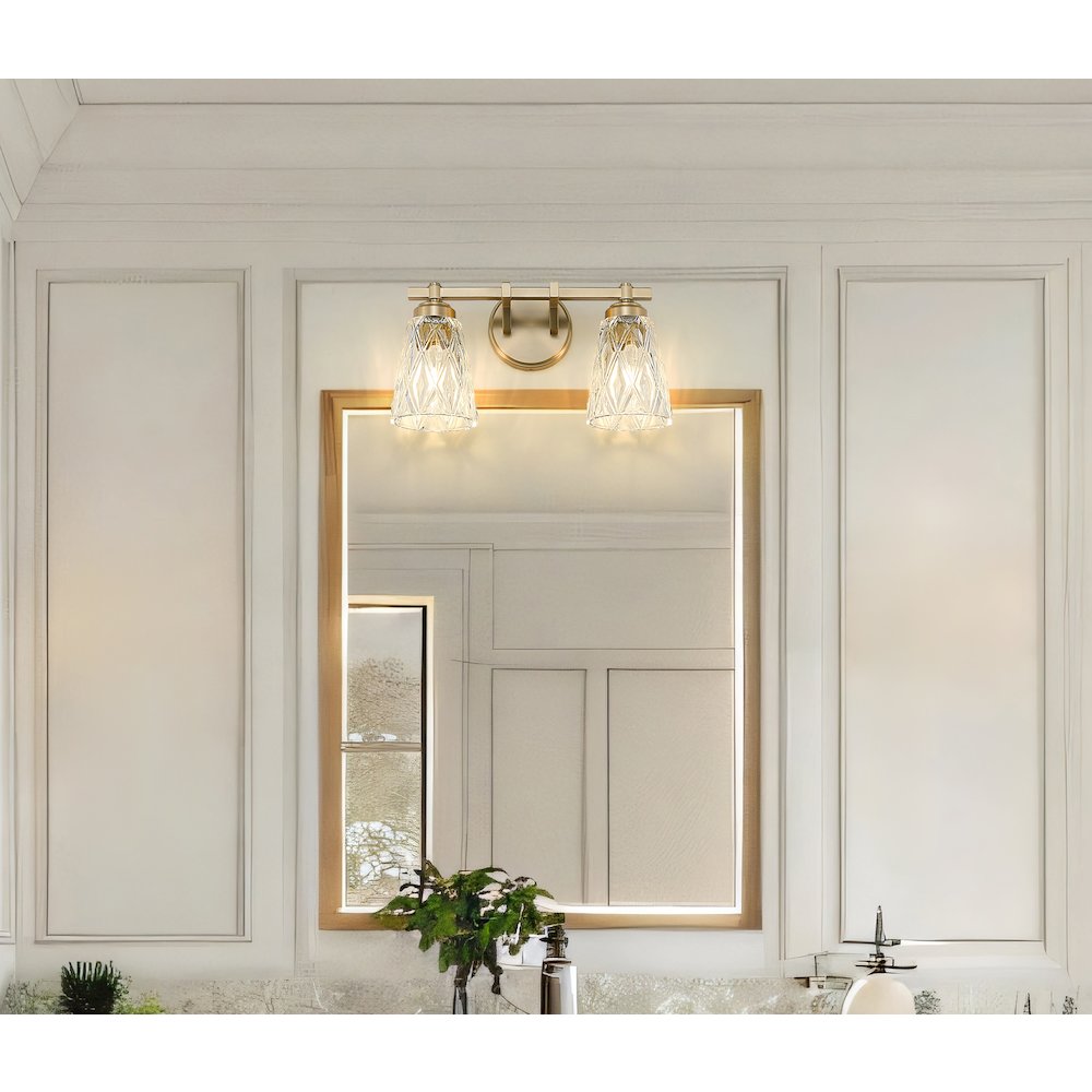 Z-Lite 2 Light Vanity, Modern Gold