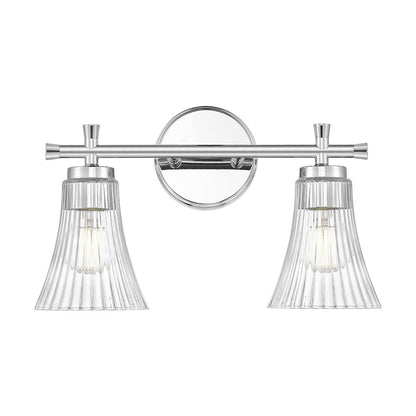 Z-Lite Belle 2 Light Vanity in Chrome color, Steel frame