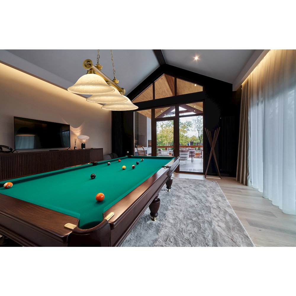 Z-Lite Cordon 3 Light Billiard, Steel Frame, Golden Mottle Shade Color