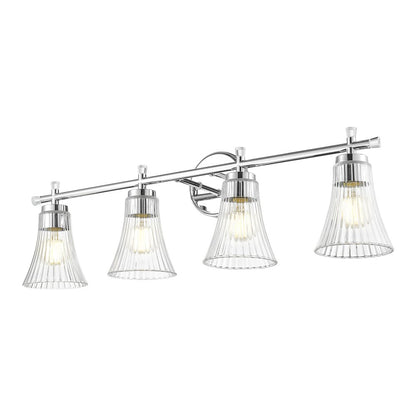 Z-Lite Belle 4 Light Vanity in Chrome color, Steel frame