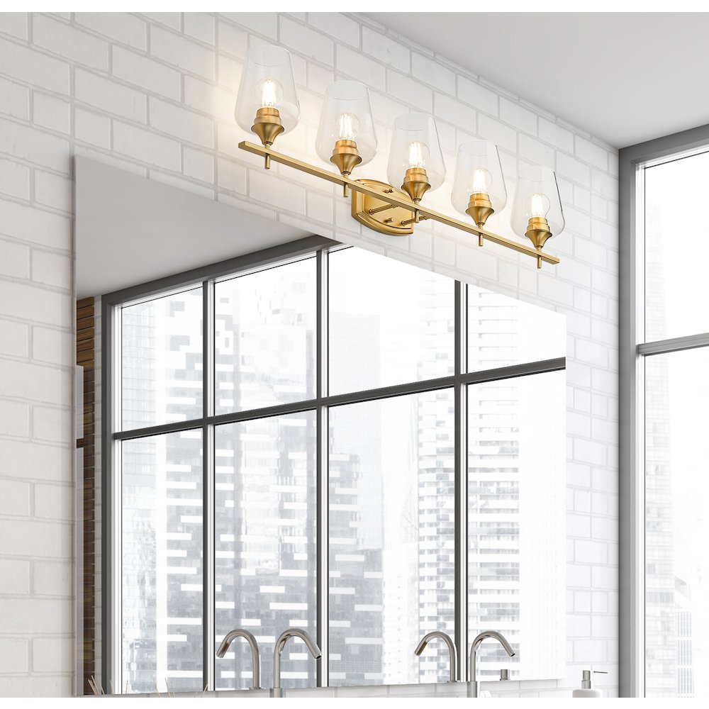 Z-Lite 5 Light Vanity, Burnished Brass