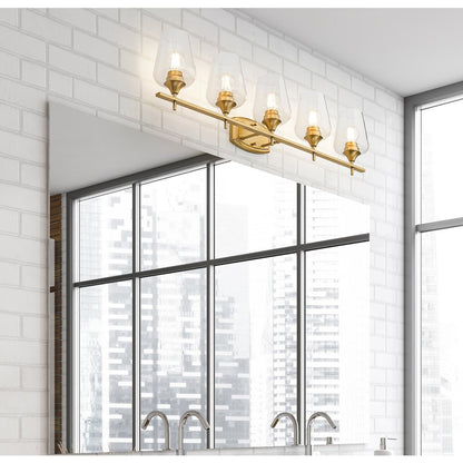 Z-Lite 5 Light Vanity, Burnished Brass