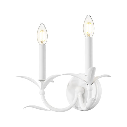 Z-Lite 2 Light Wall Sconce, Textured White