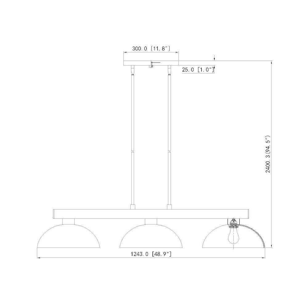 Z-Lite Cobalt 3 Light Billiard, Steel Frame, Matte Opal Shade Color