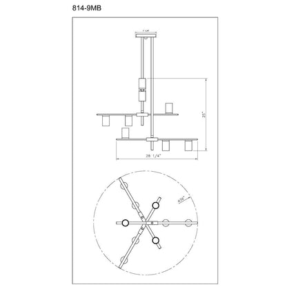 Z-Lite 9 Light Chandelier