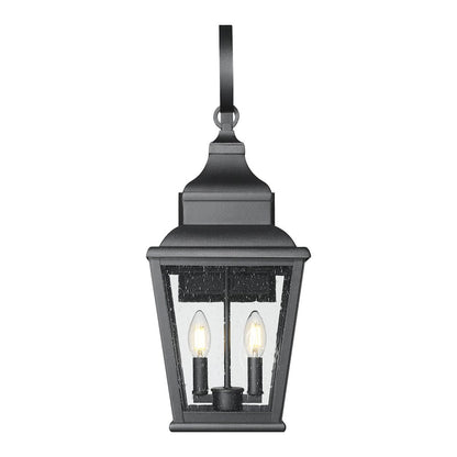 Z-Lite 2 Light Outdoor Wall Light, Sand Black