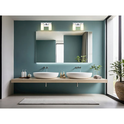 Z-Lite Danica 2 Light Vanity in Chrome color, Steel frame
