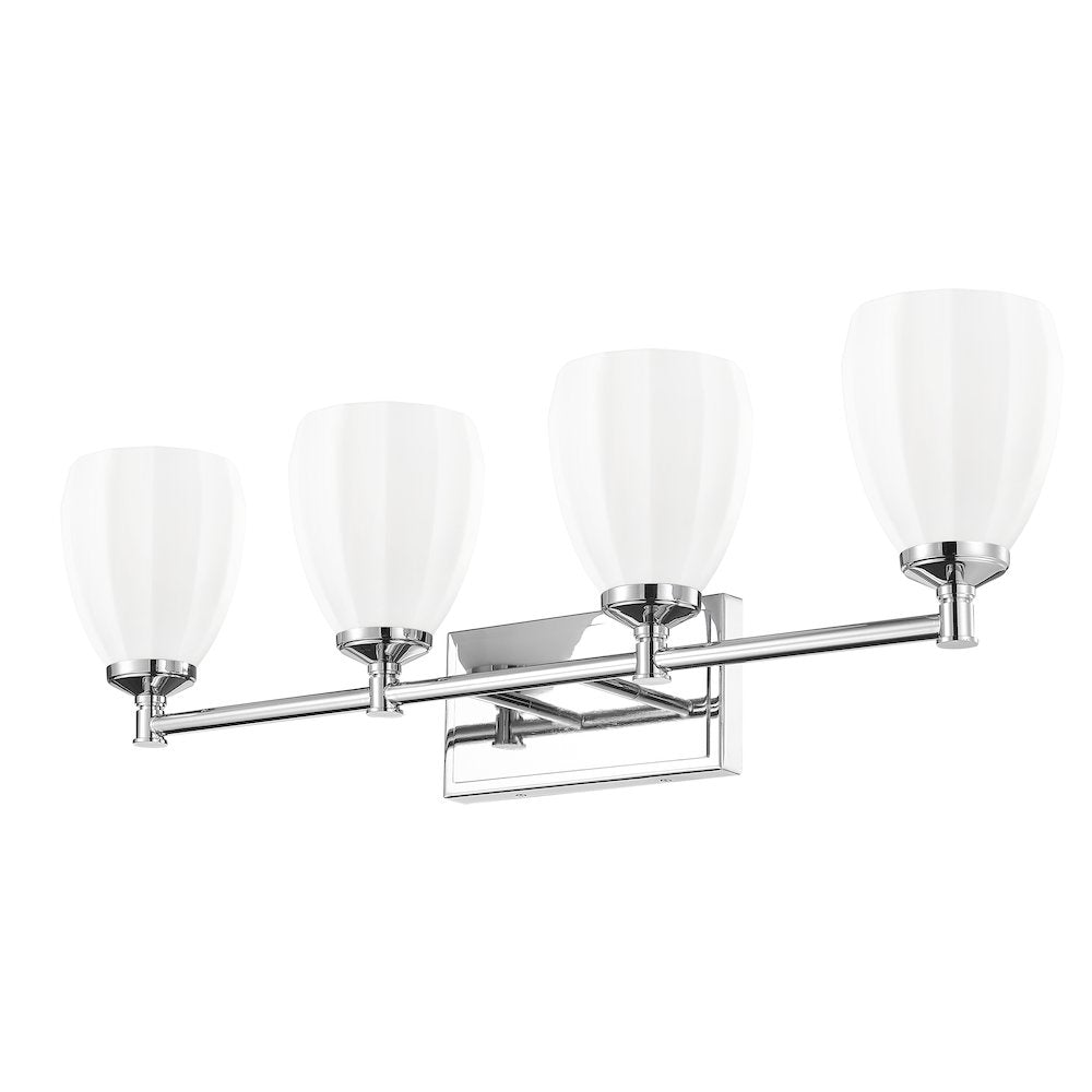 Z-Lite Oren 4 Light Vanity in Chrome  color, Steel frame