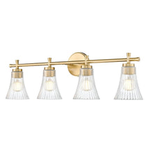 Z-Lite Belle 4 Light Vanity in Modern Gold color, Steel frame