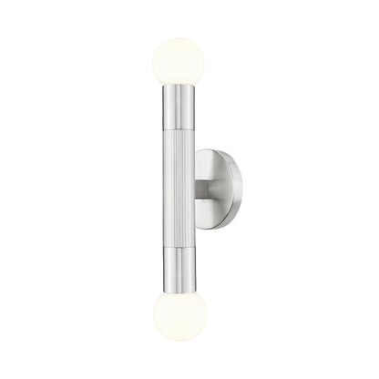 Z-Lite Stari 2 Light Wall Sconce in Brushed Nickel color, Steel frame