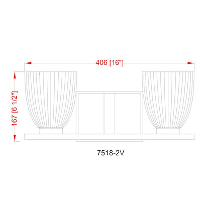 Z-Lite Naya 2 Light Vanity in Chrome color, Steel frame