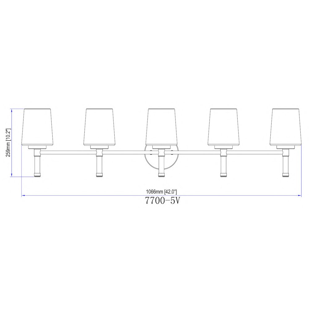 Z-Lite 5 Light Vanity, Brushed Nickel