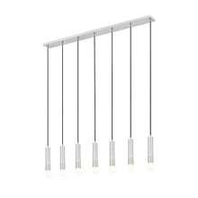 Z-Lite Stari 7 Light Linear Chandelier in Brushed Nickel color, Steel frame