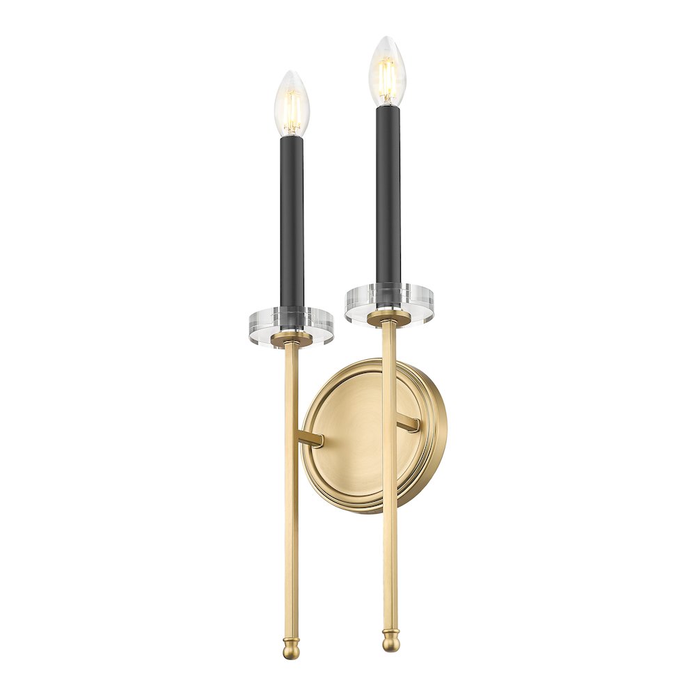 Z-Lite 2 Light Wall Sconce, Mordern Gold