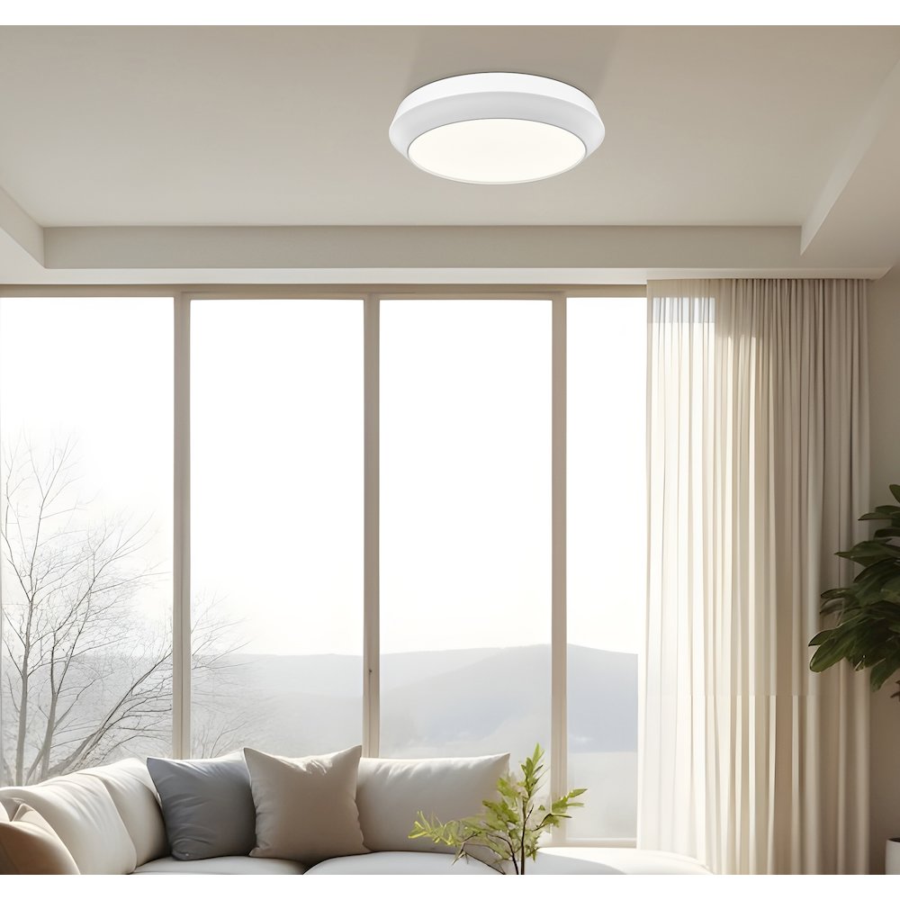 Z-Lite 1 Light Flush Mount, Matte White
